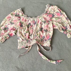 LoveShackFancy Karsten Crop Top Medium
